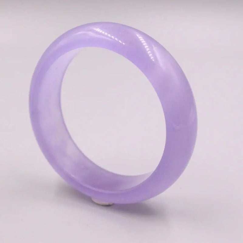 Purple Jadeite Bracelet 17mm Wide Bangle 58mm Diameter