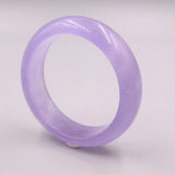 Purple Jadeite Bracelet 17mm Wide Bangle 58mm Diameter