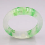 Jadeite Bracelet 18mm Green Pattern Bangle 60mm