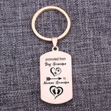 Grandfather Stainless Steel Keychain Charm Jewelry Keytags