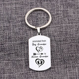 Grandfather Stainless Steel Keychain Charm Jewelry Keytags