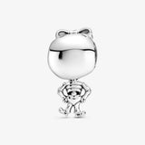 Family Owl Robot Pendant Charm Beads For DIY Jewelry