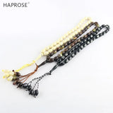 Gray Allah Beads Hand Bracelet 33 Beads Islam Muslim Allah Sculpting Text Beads