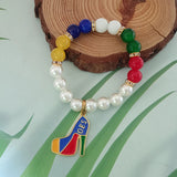 Greek Alphabet OES Sisters High Heels Charm Bracelet