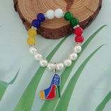 Greek Alphabet OES Sisters High Heels Charm Bracelet
