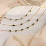 Green Cubic Zirconia 925 Silver Women's Bracelet S925 Fine Jewelry Gift ASL234