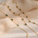 Green Cubic Zirconia 925 Silver Women's Bracelet S925 Fine Jewelry Gift ASL234