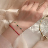 Green Cubic Zirconia 925 Silver Women's Bracelet S925 Fine Jewelry Gift ASL234