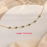 Green Cubic Zirconia 925 Silver Women's Bracelet S925 Fine Jewelry Gift ASL234