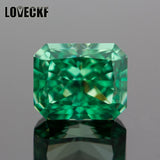 Green Radiant Ice Cut CZ 4K Diamond Lab Zircon 5A+ for Jewelry