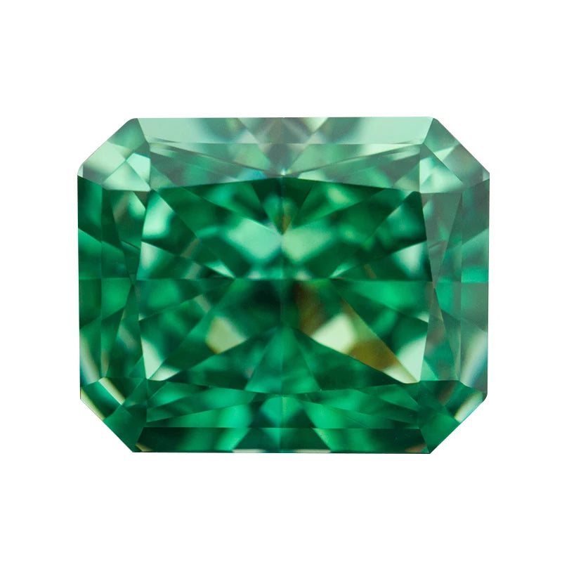 Green Radiant Ice Cut CZ 4K Diamond Lab Zircon 5A+ for Jewelry
