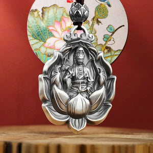 Guanyin Pendant Men's Necklace Safe And Domineering Rope Maitreya Buddha Pendant