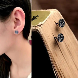 Retro High 925 Sterling Silver Stud Earrings Men's Women's Jewelry Gift