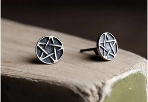 Retro High 925 Sterling Silver Stud Earrings Men's Women's Jewelry Gift