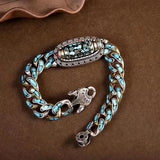 Guochao Men's Retro Nine Eye Pearl Bracelet