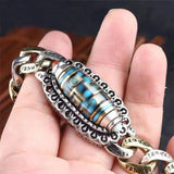 Guochao Retro Rotating Nine-eye Dzi Bead Ulan Bracelet