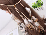 Feathers Hair Band Women Bohemian Indian Elastic headband Party Gift