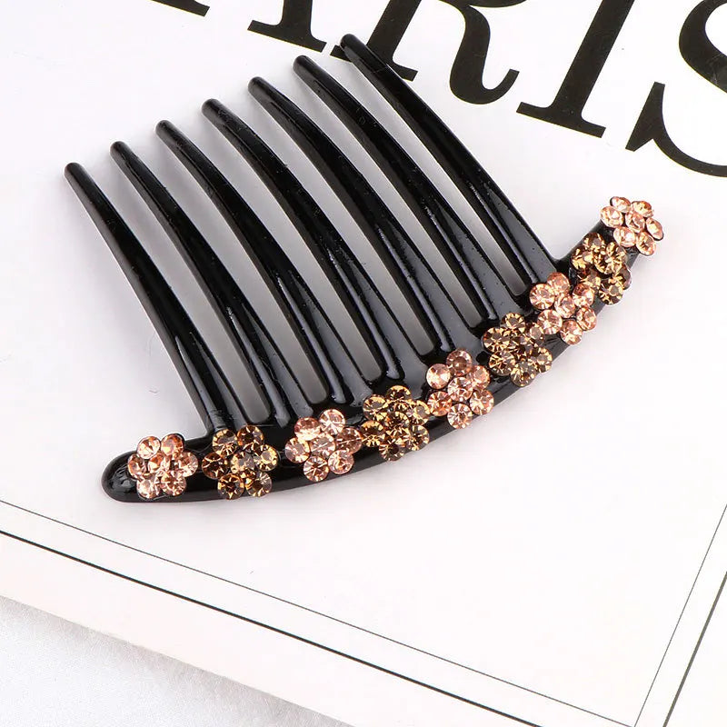 Rhinestone Barrette Hair Clip Tiara Headdress Crystal Hairpin Hair Accessories