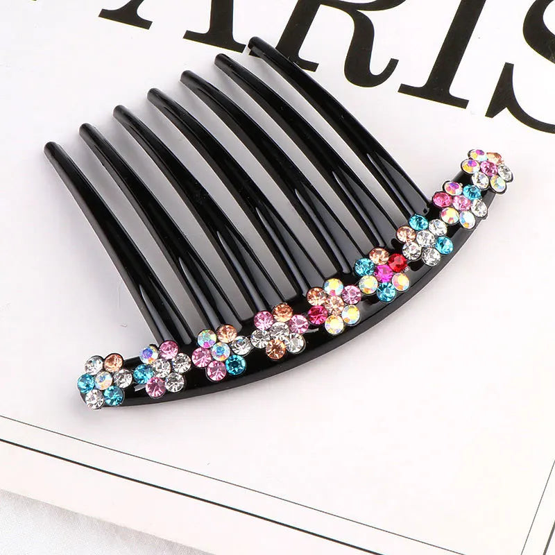 Rhinestone Barrette Hair Clip Tiara Headdress Crystal Hairpin Hair Accessories