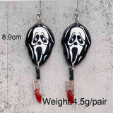 Halloween Cowboy Ghost Acrylic Earrings For Women
