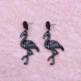 Animal Skull Bone Green Eyes Cat Ear Studs Novelty Jewelry