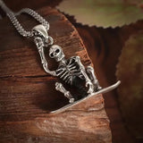 Halloween Punk Skull Necklace for Vintage Style Party