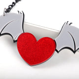 Halloween Bat Wings Necklace Gothic Charm Necklace