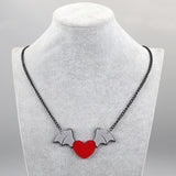 Halloween Bat Wings Necklace Gothic Charm Necklace
