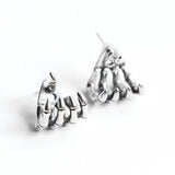 Retro Skeleton Hand Bone Earrings Punk Gothic Dark Men's and Women's