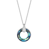 Halloween Crystal Necklace S925 Sterling Silver Wheel of Fortune Jewelry