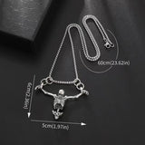 Halloween Punk Skull Necklace Retro Jewelry Pendant
