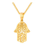 Hamsa Hand Necklace Gold/Silver Lucky Gift Necklace