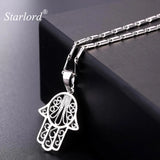 Hamsa Hand Necklace Gold/Silver Lucky Gift Necklace