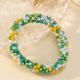 Crystal Beads Elasticity Rope Strand Bracelet Women Jewelry