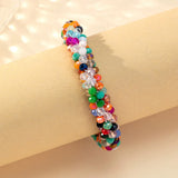 Crystal Beads Elasticity Rope Strand Bracelet Women Jewelry