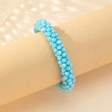 Crystal Beads Elasticity Rope Strand Bracelet Women Jewelry