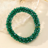 Crystal Beads Elasticity Rope Strand Bracelet Women Jewelry