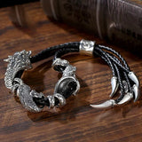 Hand-made Personality Dragon Bracelet Men's Jewelry Silver Retro Dragon