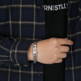 Hand-woven Silver Men's Bracelet Chinese Style Retro