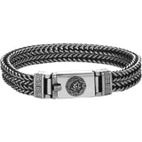 Chinese Style Men's Silver Bracelet Hand-woven Thai Jewelry