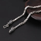 925 Silver Dragon Necklace Tibetan Proverb Power Dragon Necklace