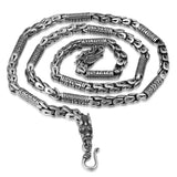 925 Silver Dragon Necklace Tibetan Proverb Power Dragon Necklace