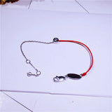Handcrafted Friendship 925 Silver Red Cord Bracelet