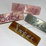 Personalized Rhinestone Name Hair Clips for Women Girls