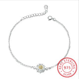 Chrysanthemum Flower 925-Silver Bracelet For Women