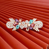 Rhinestone Flower Hair Accessory French Boutique Hairpin Women