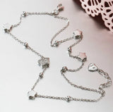 Crystal Star Bead 925 Silver Charm Bracelet Bangle for Women Wedding Party