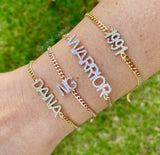Stainless Steel Letters Bracelet Holiday Gift