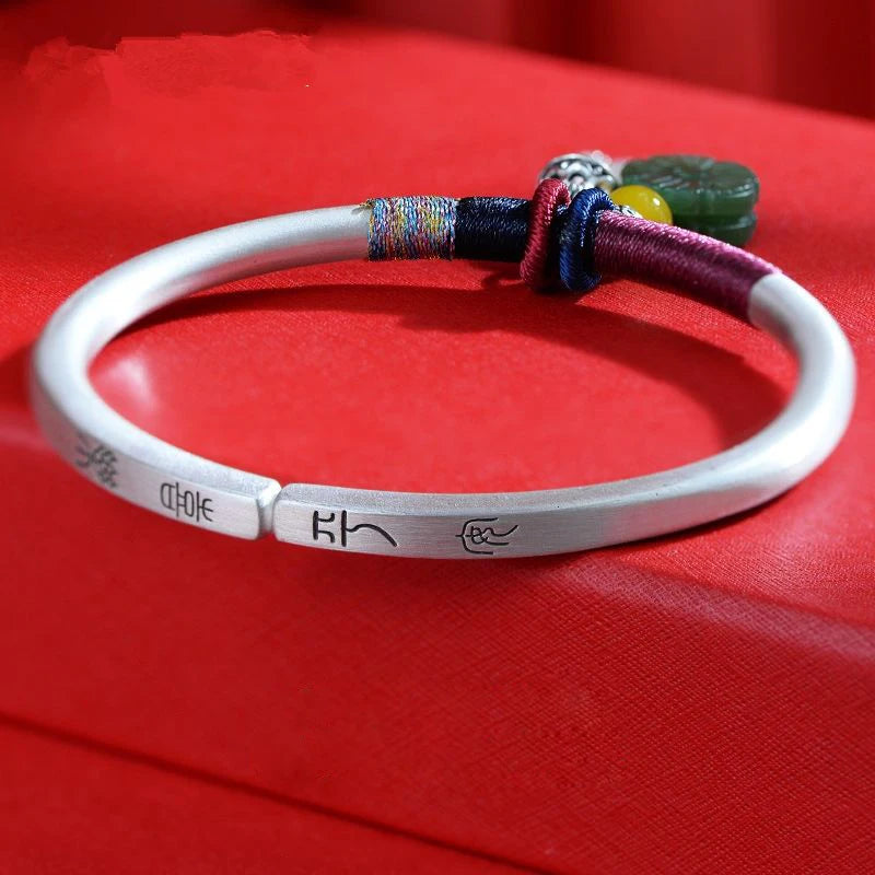 Ethnic Style Silver Bracelet for Girlfriend