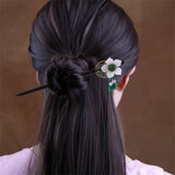 Vintage Wood Chinese Hair Sticks Flower Hairpins Women Hair Clip